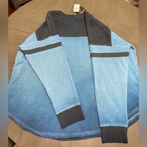 Torrid Blue and Gray Color Block Top